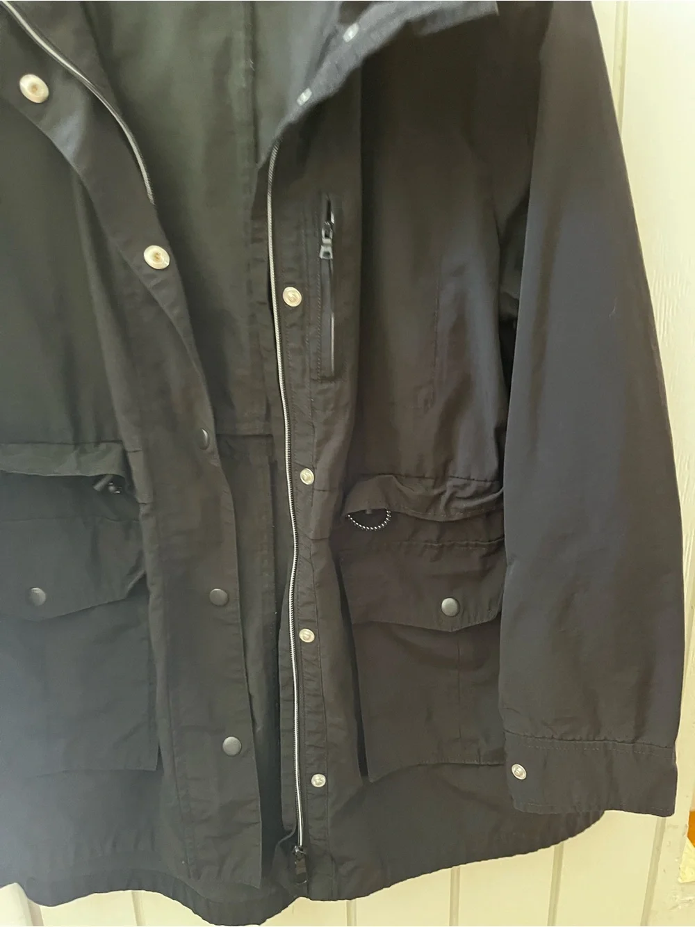 J. Crew Black Hooded Utility Anorak Jacket